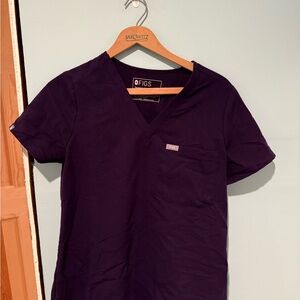 Womens FIGS Purple Jam scrub top